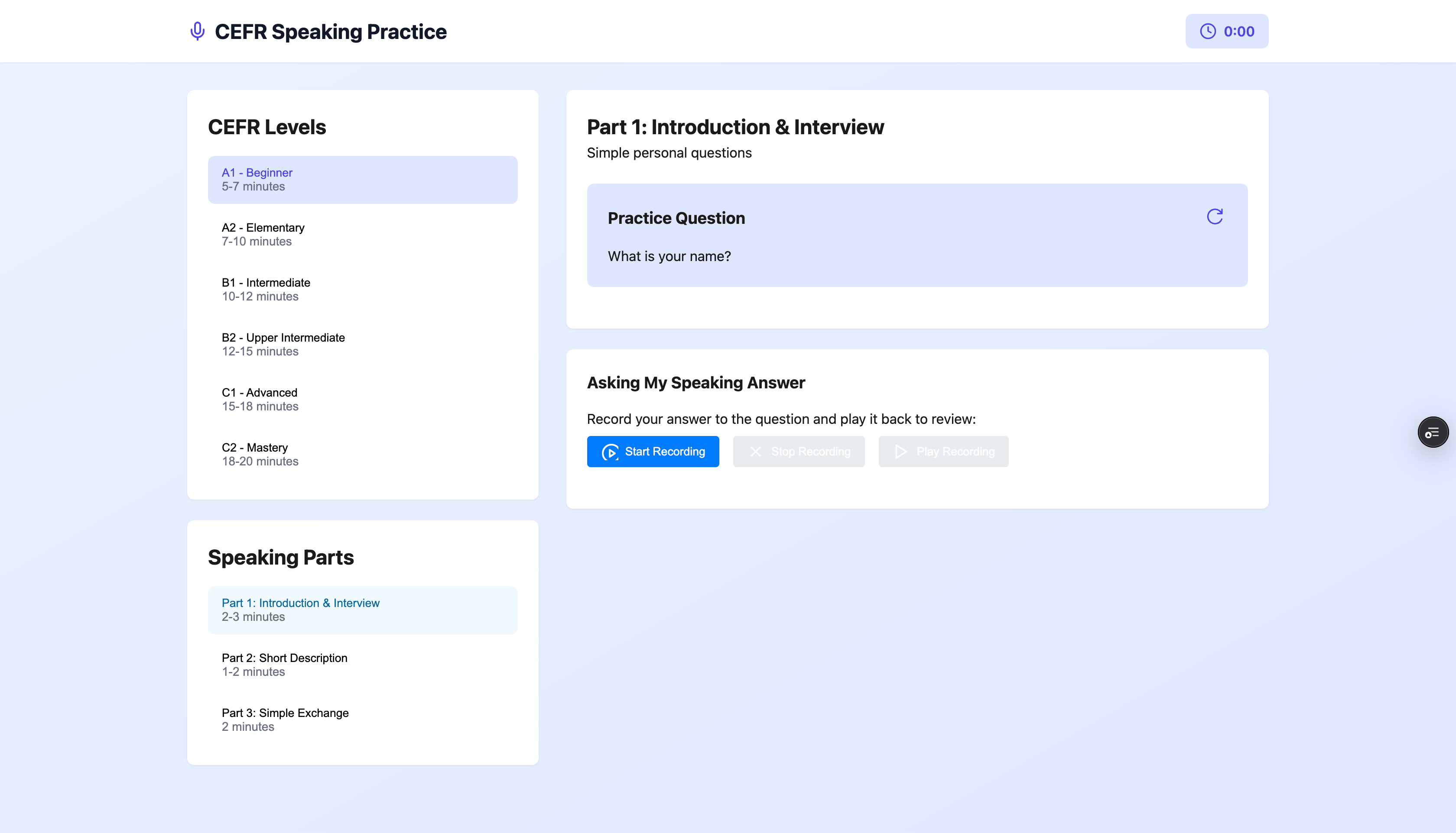 CEFR Practice Platform